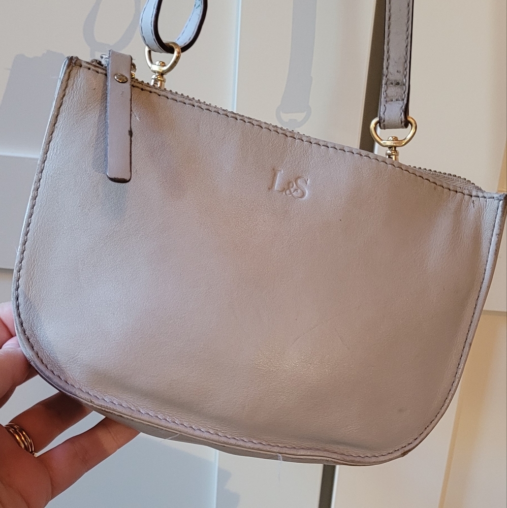 Lo & Sons nappa leather Waverly grey and gold
